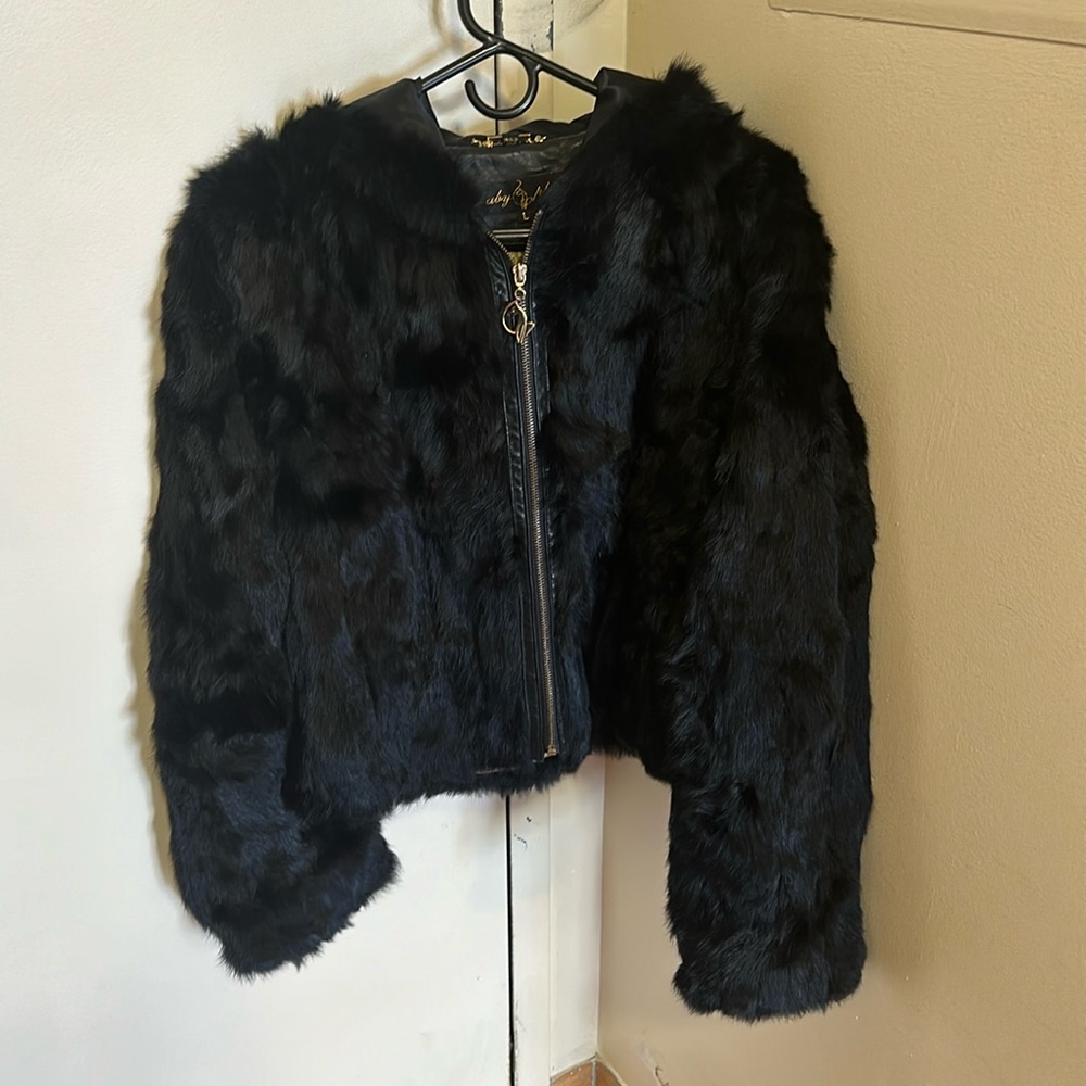 Fur coat “Rabbit Fur Jacket by Baby Phat”